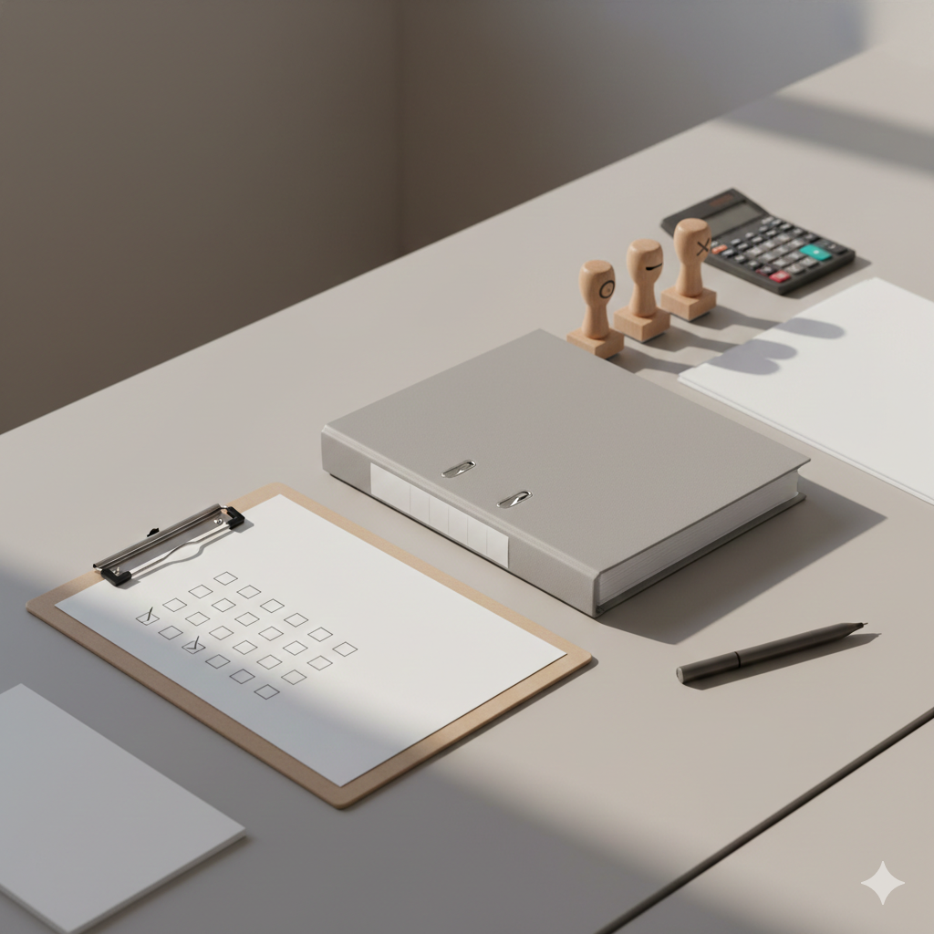 Geschäftsidee prüfen – Checkliste und Ordner im Dossier-Stil