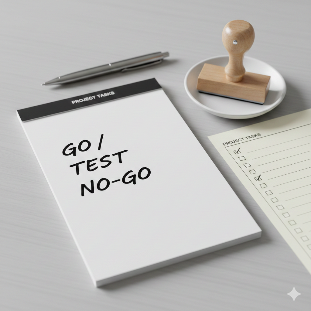 Geschäftsidee prüfen mit Go/Test/No-Go Checkliste